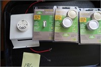 3 NIP LIght Switch Dimmers, Double Pole Thermostat