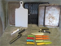 Knives, Baking Sheets, Broiler Pan, Etc