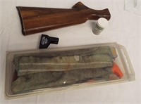 Wood gun stock, Outers gun cleaning kit, aluminum