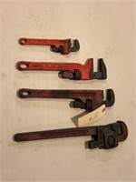 Four Pipe Wrenches