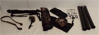 Tarantula bow quiver and various gun slings.