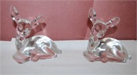 Pair of Glass Fawns