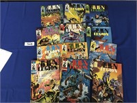 (12) Vintage The Alien League Comic Books