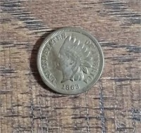 1863  Indian Head Cent  F