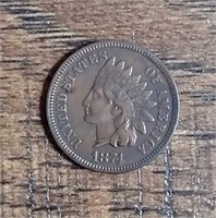 1874  Indian Head Cent  VF