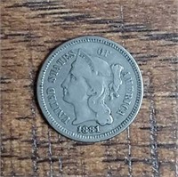 1881  Three-Cent Nickel  VF