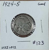 1924-S  Buffalo Nickel  G