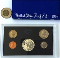 Ensemble épreuve 1969. Monnaie USA.