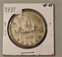1937 Very Fine Canadian Dollar