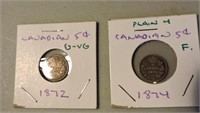 1872 / 1874  -  5 Cent Coins