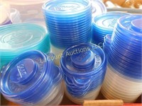 plastic container lot, large amt.