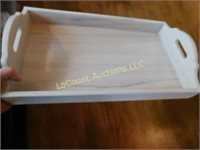 wood serving tray, dovetail corners