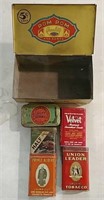 Tobacco tins & tin cigar box