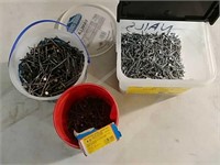 3 buckets of nails