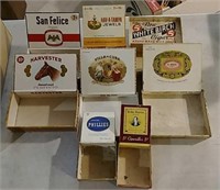 8 cigar boxes