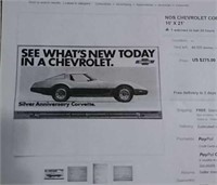 Paper Corvette silver anniversary banner