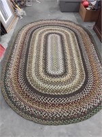 Antique Hand Made Braided Rug 8'3x5'6" (8x5) and