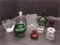 Various vases and bottles