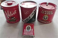 4 tobacco tins