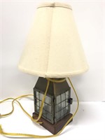 Small metal lamp with shade