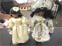 Two porcelain dolls