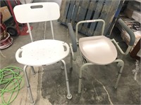 Portable toilet and shower chair new condition