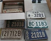 Boxful of license plates