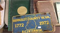 1972 Berkeley county WVA license plates 2 old