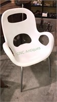Modern molded plastic chair, (614)