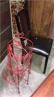 Folding chair  & three-tier basket rack, (790)