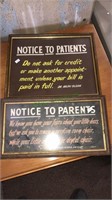 Pair of dental office signs came from the local