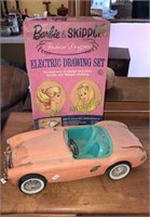 Barbie Austin Healey, electric drawing set with