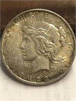 1922 SILVER PEACE DOLLAR