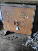 Bendix P&D two door parts cabinet (heavy rust)