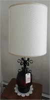 Pair of vintage ruby font table lamps