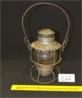 Antique Railroad Lantern Made by The Adams & West