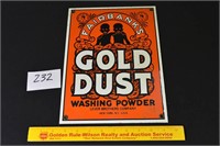 Porcelain Sign - Fairbanks Gold Dust Washing