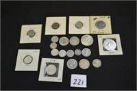Group Lot of Foreign Coins - Currency Including