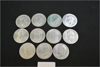 Group Lot of 11 Eisenhower Dollar Coins (7) 1971;