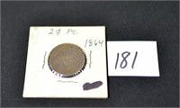 1862 Two Cent Piece Coin