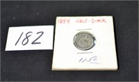 1854 Half Dime Coin