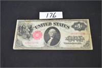 1917 One Dollar Bill United States Red Seal Large