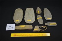 Group Lot of Indian Artifacts - Marked Millers