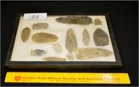Indian Arrowhead Collection and Case
