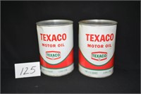Lot of 2 Vintage Texaco Oil Cans