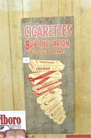 Vintage Cigarette Advertising Metal Sign