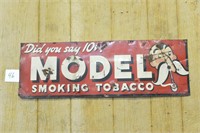 Vintage Metal Tobacco Advertising Sign " Did you