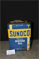 Vintage 2 Gallon Sunoco Mercury Motor Oil Can