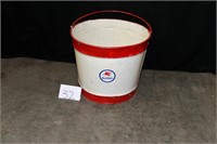 Vintage Metal Pail/Bucket Has a Mobile Gas Decal