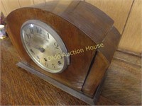 Deco Tiger Oak Westminster Chime Mantle Clock